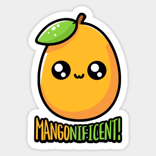 Mangonificent! Cute Mango Pun Sticker